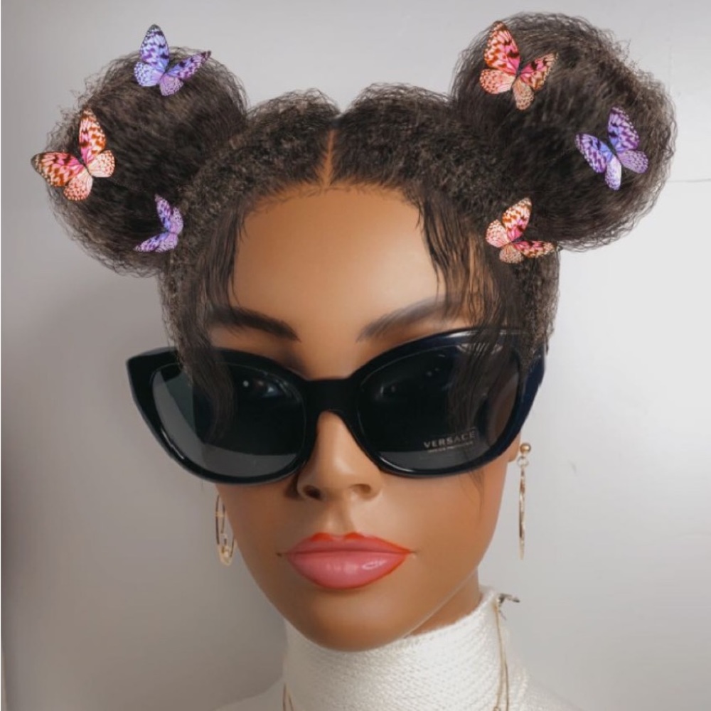 VERSACE Black Butterfly Sunglasses - Picture 3 of 14